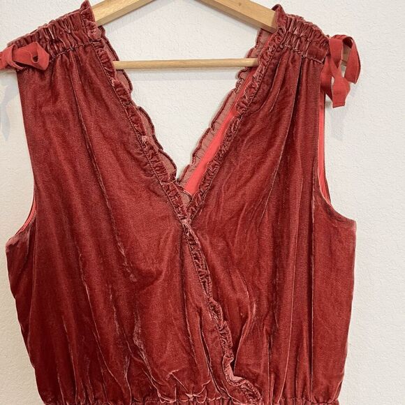 Anthropologie x Birds of Paradise Travota Great Velvet Jumpsuit Size Medium - Picture 8 of 10